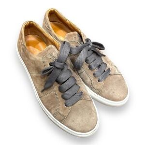 To Boot New York Tan Suede Leather Womens lace up Lowtop sneakers size 9.5